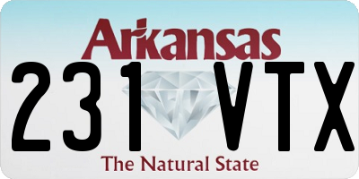 AR license plate 231VTX