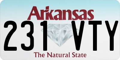 AR license plate 231VTY