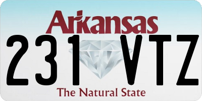 AR license plate 231VTZ
