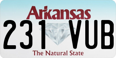 AR license plate 231VUB