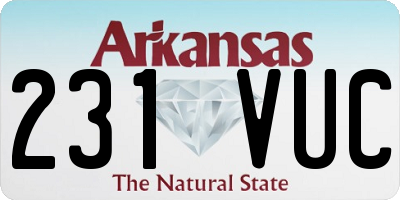 AR license plate 231VUC