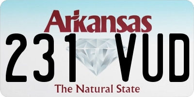 AR license plate 231VUD