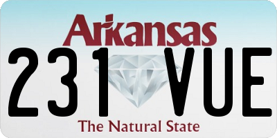 AR license plate 231VUE