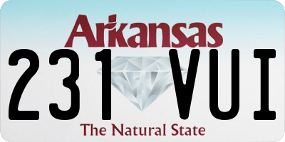 AR license plate 231VUI