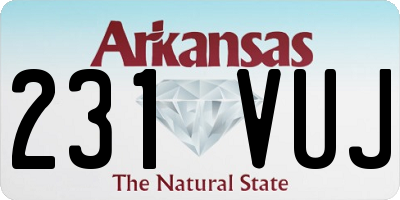 AR license plate 231VUJ