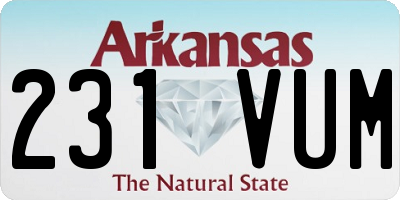 AR license plate 231VUM