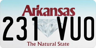 AR license plate 231VUO