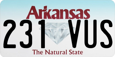 AR license plate 231VUS