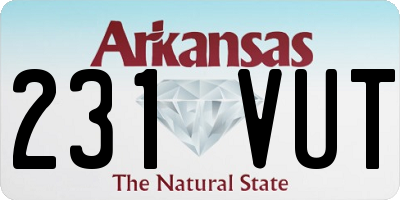 AR license plate 231VUT