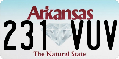 AR license plate 231VUV