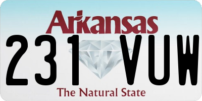 AR license plate 231VUW