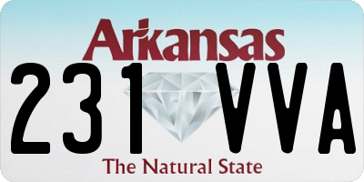 AR license plate 231VVA