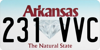 AR license plate 231VVC