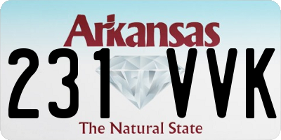 AR license plate 231VVK