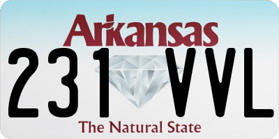AR license plate 231VVL