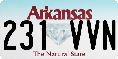 AR license plate 231VVN