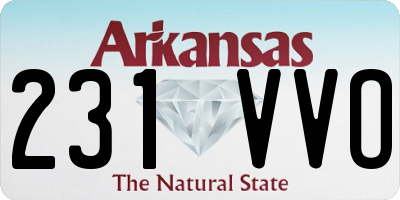 AR license plate 231VVO