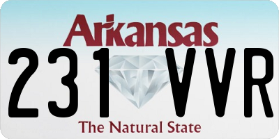 AR license plate 231VVR