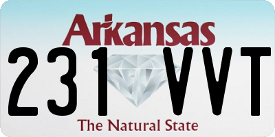 AR license plate 231VVT