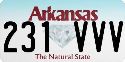AR license plate 231VVV