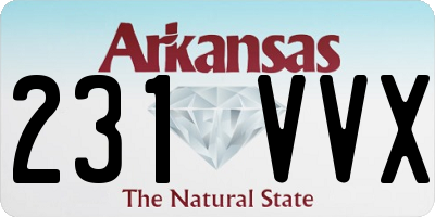 AR license plate 231VVX
