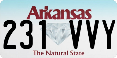 AR license plate 231VVY