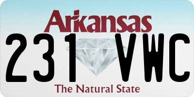 AR license plate 231VWC