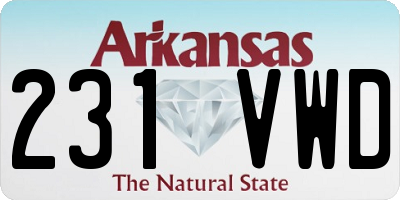 AR license plate 231VWD