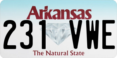 AR license plate 231VWE