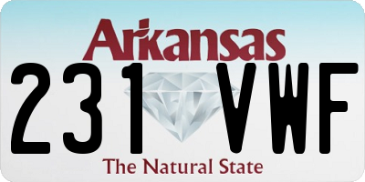 AR license plate 231VWF
