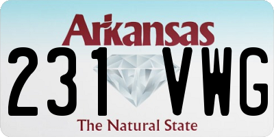 AR license plate 231VWG