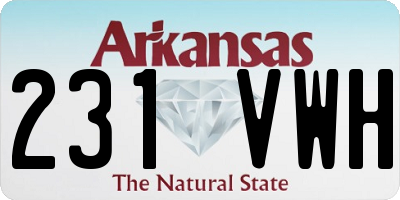AR license plate 231VWH