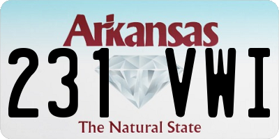AR license plate 231VWI
