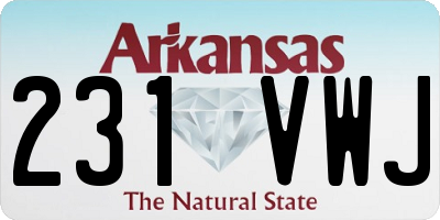 AR license plate 231VWJ