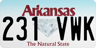 AR license plate 231VWK