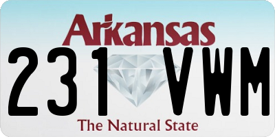 AR license plate 231VWM