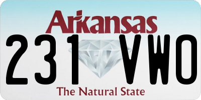 AR license plate 231VWO