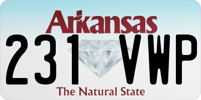 AR license plate 231VWP
