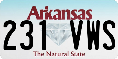 AR license plate 231VWS