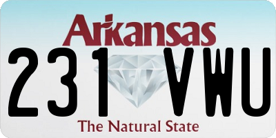 AR license plate 231VWU