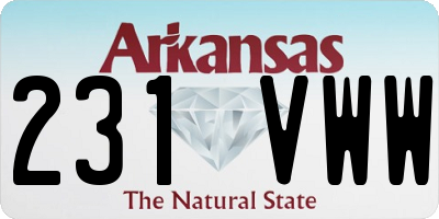 AR license plate 231VWW