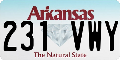 AR license plate 231VWY