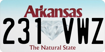 AR license plate 231VWZ