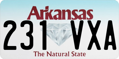 AR license plate 231VXA