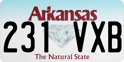 AR license plate 231VXB