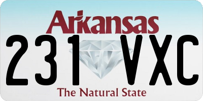 AR license plate 231VXC