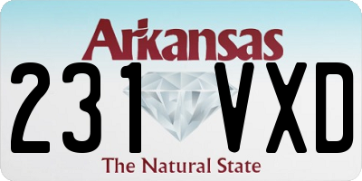 AR license plate 231VXD