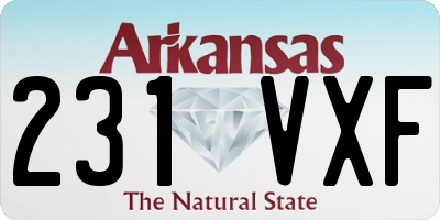 AR license plate 231VXF