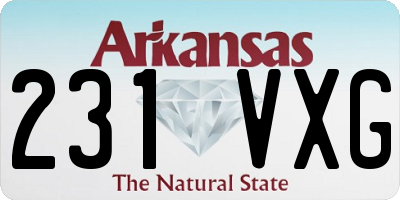 AR license plate 231VXG