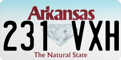 AR license plate 231VXH